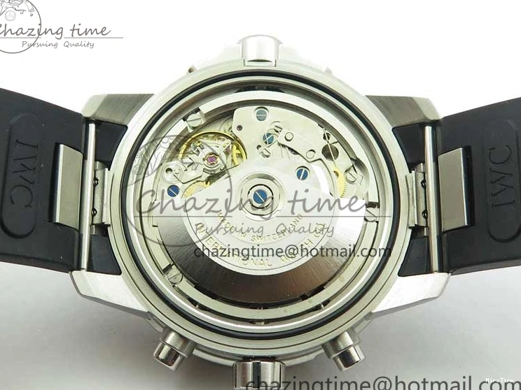 MIROTIME 0111 Aquatimer Chrono IW376803 V6F 1:1 Best Edition Blue Dial on Ruber Strap A Neat 7083